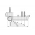 Петля дверная Maxbar PS 27 (17-20, 5/105-42), коричневая RAL8077