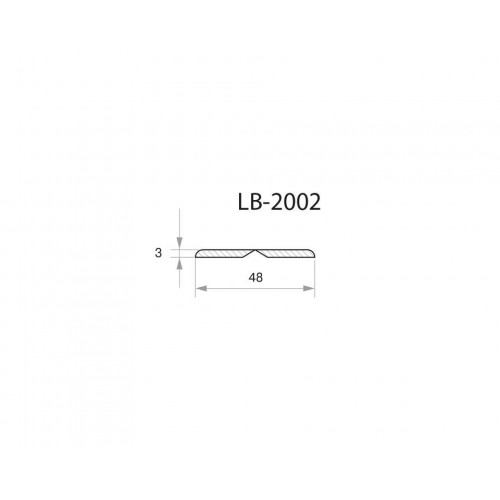 Профиль МДФ AGT LB-2002 3*48*2800 мм, супермат, макарон грин 3015 (Macaron Green)