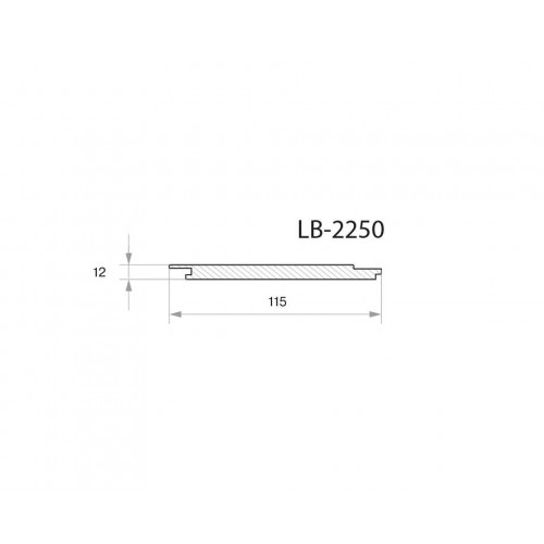 Профиль МДФ AGT LB-2250 12*115*2800 мм, супермат Сахара крем 3019