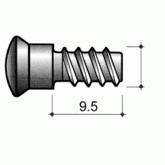 Винт для стяжки-полкодержателя SI03, сталь, цинковое покрытие D5 x 9.5 мм, 10  шт