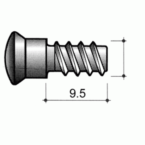 Винт для стяжки-полкодержателя SI03, сталь, цинковое покрытие D5 x 9.5 мм, 10  шт