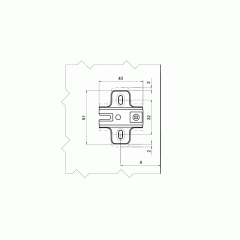 Планка монтажная Firmax для петель серии Slide-on, h=0, шуруп, 10  шт