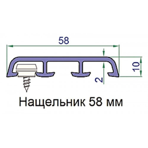 Наличник Exter 58х10 мм темный дуб (Renolit 2052-089) , 6  м
