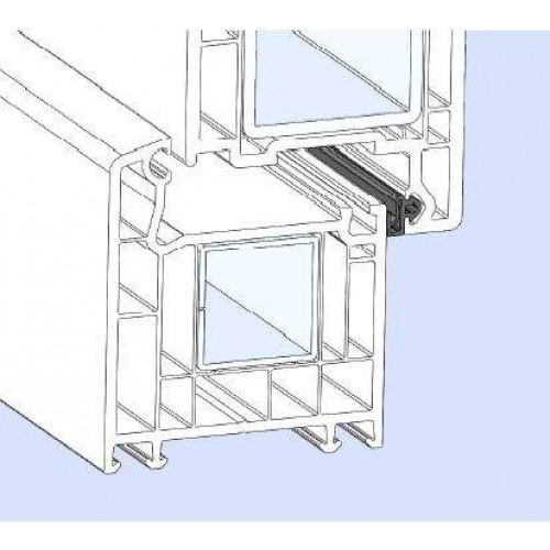 Уплотнитель совместим с профилем Veka, (рама, стеклопакет), черный, 300  м