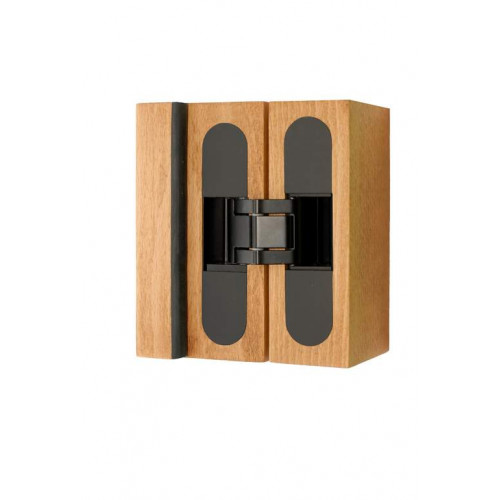 Петля скрытая Elementis, серия Italy, универсальная, 3D, 120x27 мм, 60 кг, цамак, черная, 2 шт