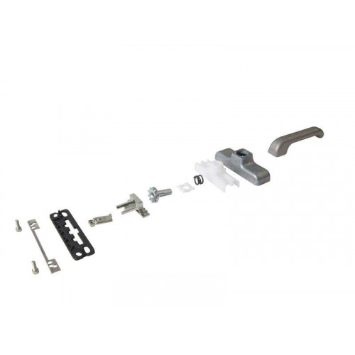 Ручка алюминиевого окна Euro E-line с блокиратором, неокрашенная, 01090005000TB