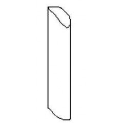 Накладка декоративная нижней петли на створке белая правая