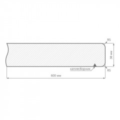 Столешница-постформинг Alphalux R54852/Mw Вирджиния 4200*600*40 мм