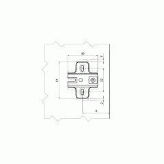 Планка монтажная Firmax для петель серии Slide-on, h=4, шуруп, 10  шт
