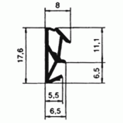 Профиль контурный для межкомнатных дверей DeveNTer, ТЭП, белый RAL 9016, 150  м