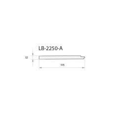 Профиль МДФ AGT LB-2250-A 12*115*2800 мм, супермат серый шторм 726