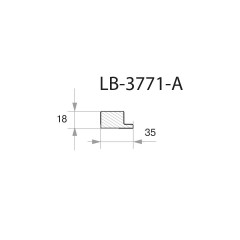 Профиль МДФ AGT LB-3771-A 18*35*2800 мм, супермат чарующий океан 3029