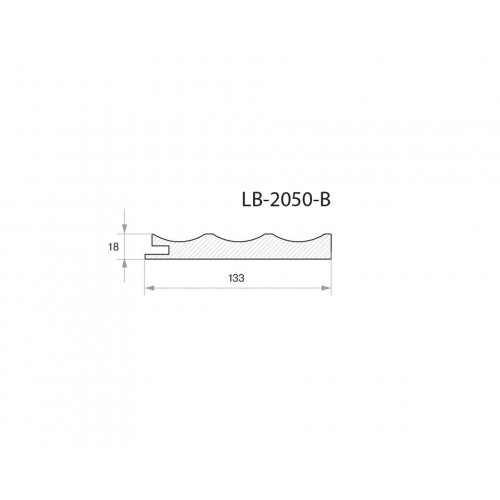 Профиль МДФ AGT LB-2050-B 18*133*2800 мм, супермат Сахара крем 3019 (Sahara Cream)