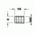 Муфта BU61 М6, d8х10 мм, пластик, 10  шт