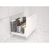 Комплект стеклянных боковин Alphalux высота 180 мм (high), длина 500 мм (L/R, крепления фасада, заглушки) для ящика Crystal, белый