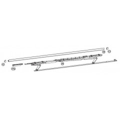 Ножницы+направляющая на створке Internika SP 1650-2000 правая, белые