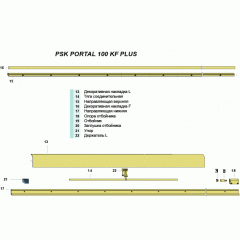Комплект направляющих PSK PLUS GR.87/200, белый