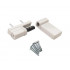 Петля дверная Elementis K-V (15-20 мм), на 120 кг, белый RAL9016