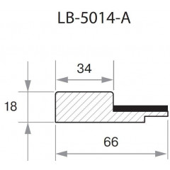 Профиль МДФ AGT LB-5014-A 18*66*2800 мм, дуб перу 3041, 8  шт