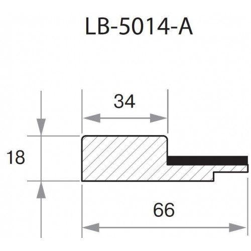 Профиль МДФ AGT LB-5014-A 18*66*2800 мм, дуб перу 3041, 8  шт