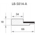 Профиль МДФ AGT LB-5014-A 18*66*2800 мм, дуб перу 3041, 8  шт
