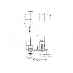 Петля Maxbar KT-V 6R наплав 18-23 мм, коричневая RAL8077