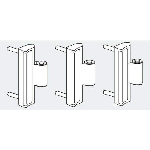Петля на створке 20 мм Patio FOLD Alu /3 шт./ неокрашенный