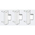 Петля на створке 20 мм Patio FOLD Alu /3 шт./ неокрашенный
