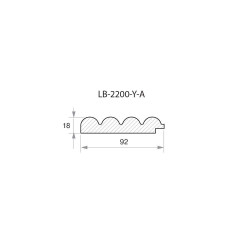 Профиль МДФ AGT LB-2200-Y-A 18*92*2800 мм, супермат релакс грин 735