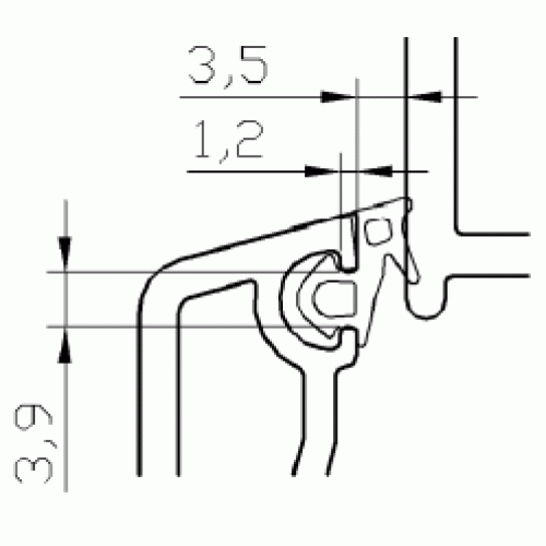 Уплотнитель для рамы и стеклопакета Veka, черный, 10  м