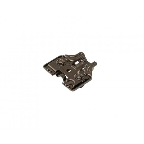 Планка монтажная 3D для петель Firmax Smartline Clip On, soft-Close, H=2, крестовая с регулировкой по высоте, под евровинт, черный никель