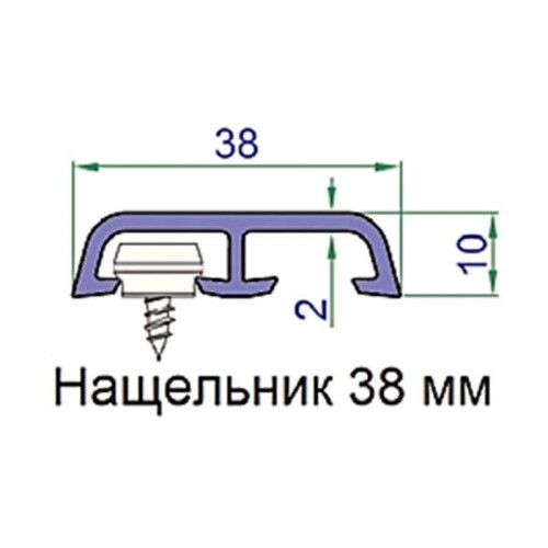 Наличник Exter 38х10 мм белый , 6  м