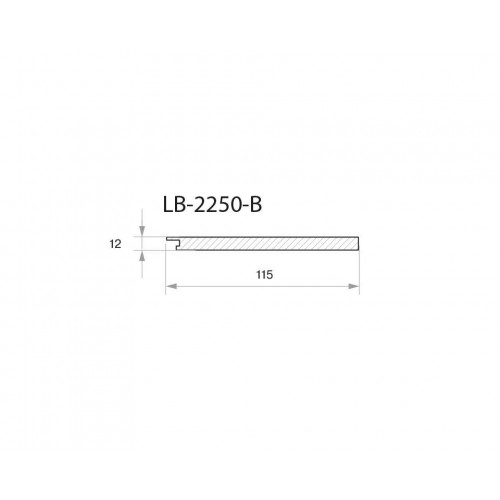 Профиль МДФ AGT LB-2250-B 12*115*2800 мм, супермат макарон грин 3015