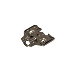Планка монтажная 3D для петель Firmax Smartline Clip On, soft-Close, H=0, крестовая с регулировкой по высоте, под саморез, черный никель