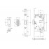 Замок магнитный WC 50x8x96x6 штульп овал 18 мм, хром матовый с ответной планкой W7 и винтами