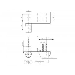 Петля Maxbar KT-EV наплав 18-23 мм, белый RAL9016