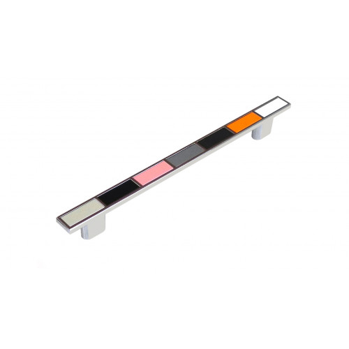 Мебельная ручка PALETTE, межосевое расстояние 192 мм, длина 192 мм, хром полированный