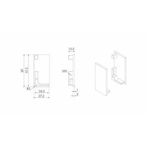 Заглушки GOLA BALANCE RZ051.04W, белый