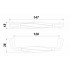 Мебельная ручка ADAGIO, межосевое расстояние 128 мм, длина 128 мм, брашированная старинная медь