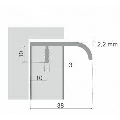 Мебельная ручка MONTE, длина 497 мм, сатиновый хром