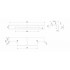 Мебельная ручка RAY, межосевое расстояние 224 мм, длина 297 мм, сатиновое золото