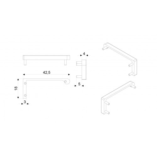 Заглушки RZ101.01BL, матовый чёрный